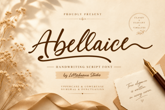 Abellaice: A Graceful Script Font