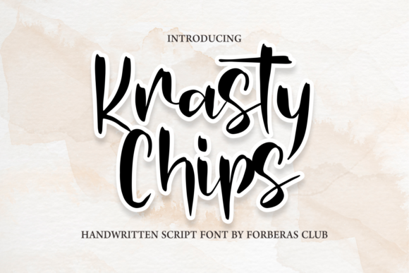 Krasty Chips Font for Elegant Branding