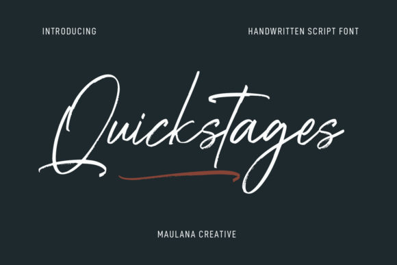 Quickstages: A Brush Script Font for Web Design